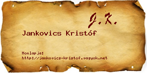 Jankovics Kristóf névjegykártya