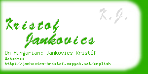 kristof jankovics business card